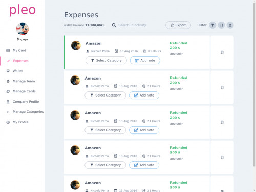 tailwind Expenses Dashboard