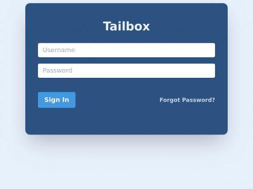 tailwind Tailbox login