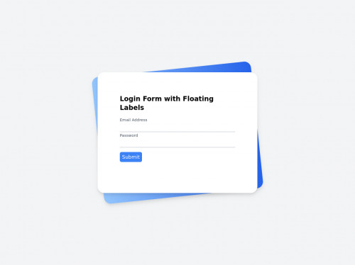 tailwind Login Form with Floating Labels