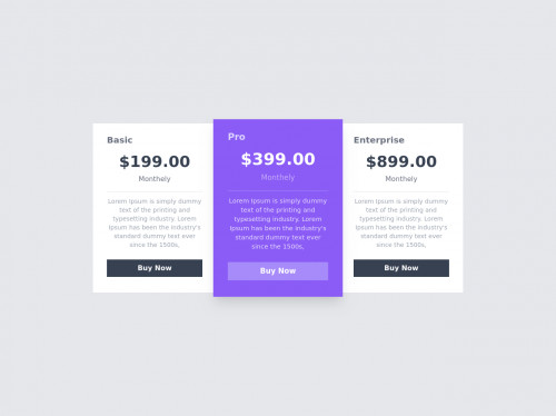 tailwind Responsive Pricing Cards