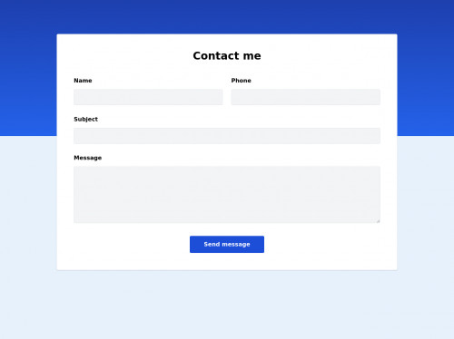 tailwind Responsive Contact Form #2 - Light Mode
