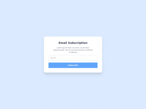 tailwind Email Subscription