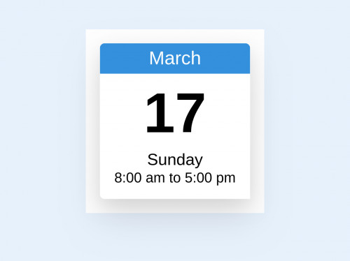 tailwind Simple Calendar Day "icon"