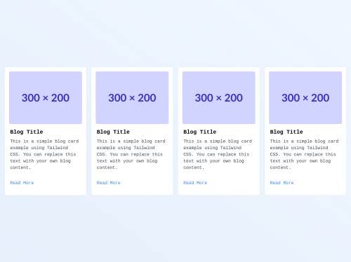 tailwind Tailwind CSS Blog Card Entry Grid
