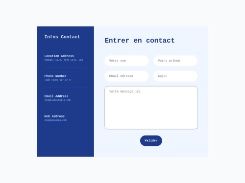 tailwind Tailwind CSS Formulaire de contact - contact form