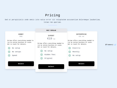 tailwind Tailwind CSS Pricing Cards