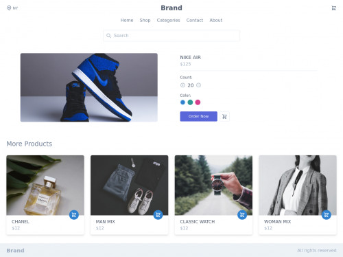 tailwind E-commerce product page