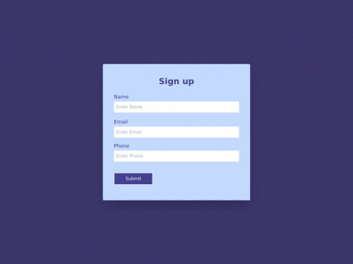 tailwind Signup form template