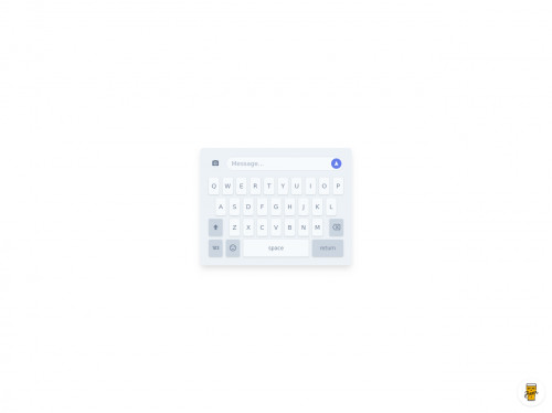 tailwind iOS Keyboard Clone (Light Mode)