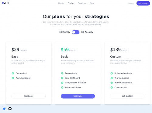 tailwind Pricing page