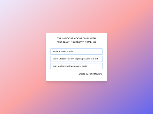 tailwind Smooth Accordion with Tailwind & CSS (Without Javascript)