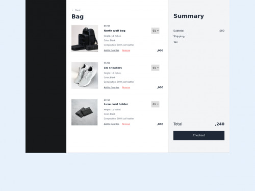 tailwind Free Tailwind CSS Shopping Carts Component