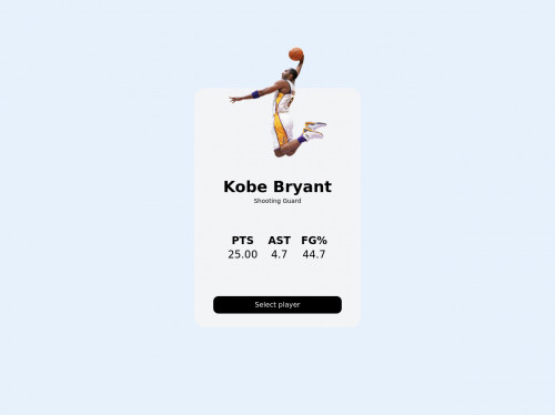 tailwind Tailwind CSS Card: NBA Kobe Bryant