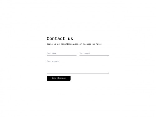 Floating Label Contact Form