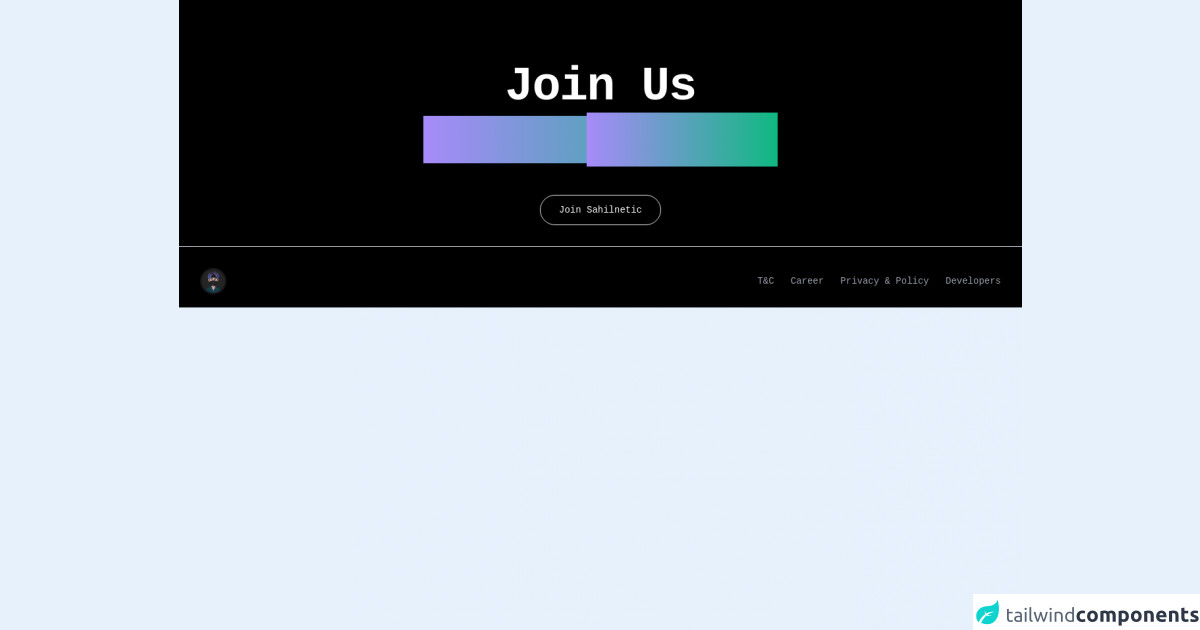 Simple Tailwind CSS Footer