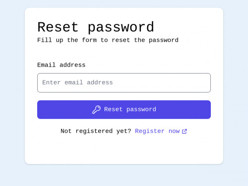 tailwind Reset password form