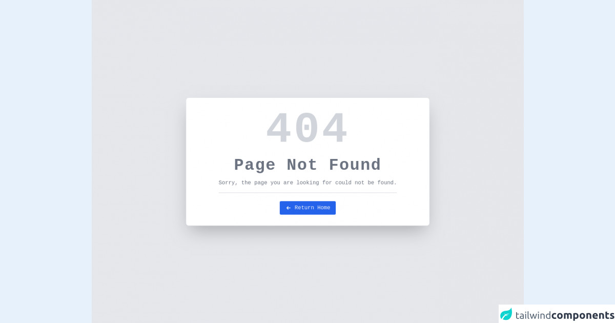 Tailwind CSS 404 Page not found
