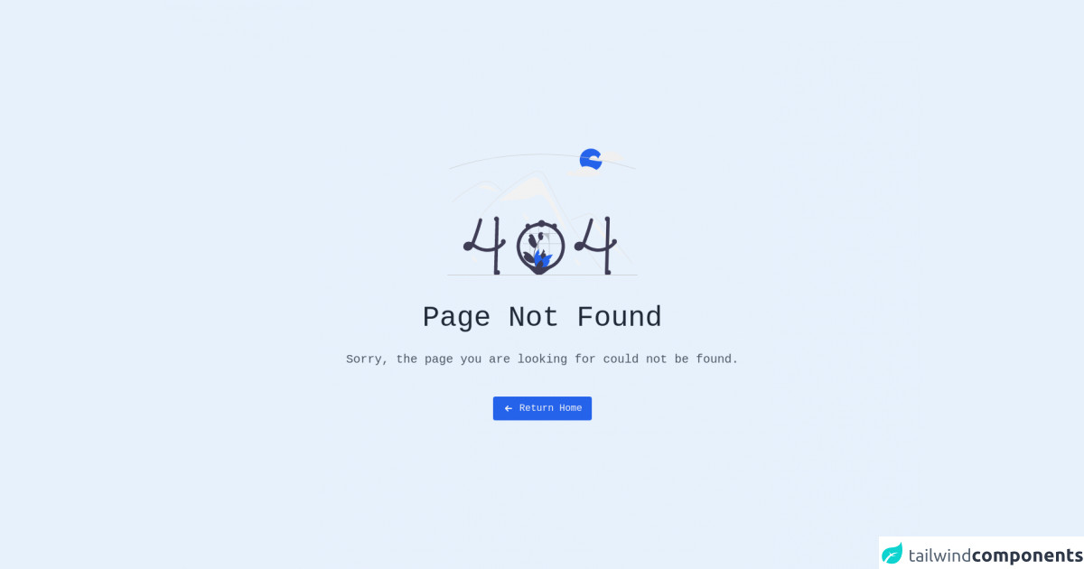 Tailwind CSS 404 Page not found - illustration