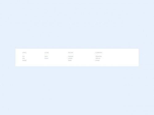 tailwind Simple responsive footer links