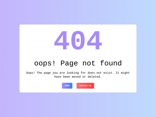 tailwind 404 Error Page Design In Tailwind CSS