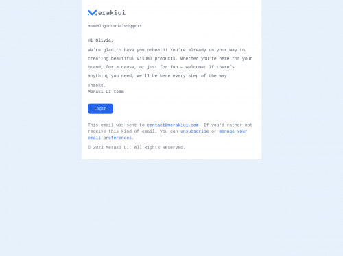 tailwind Notification Email Template
