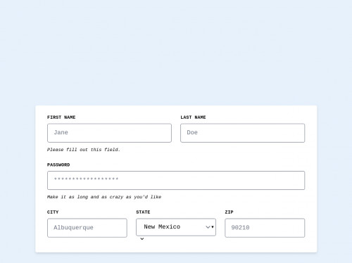 tailwind Tailwind CSS Form grid