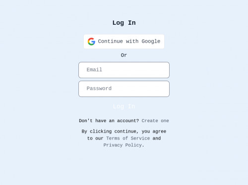 tailwind Tailwind CSS Simple Login Page