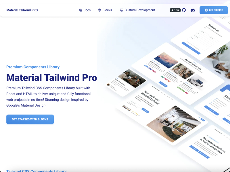 Material Tailwind PRO image