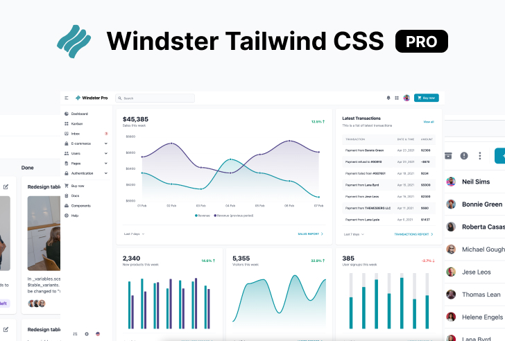 Windster Pro Tailwind CSS Dashboard image